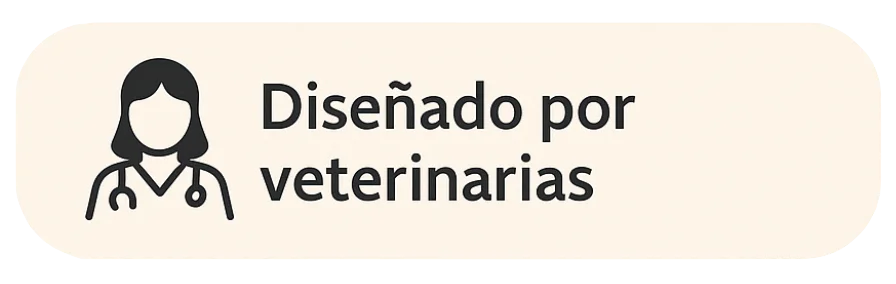 Ícono ‘Diseñado por veterinarias’ – recetas creadas por nutricionistas veterinarias